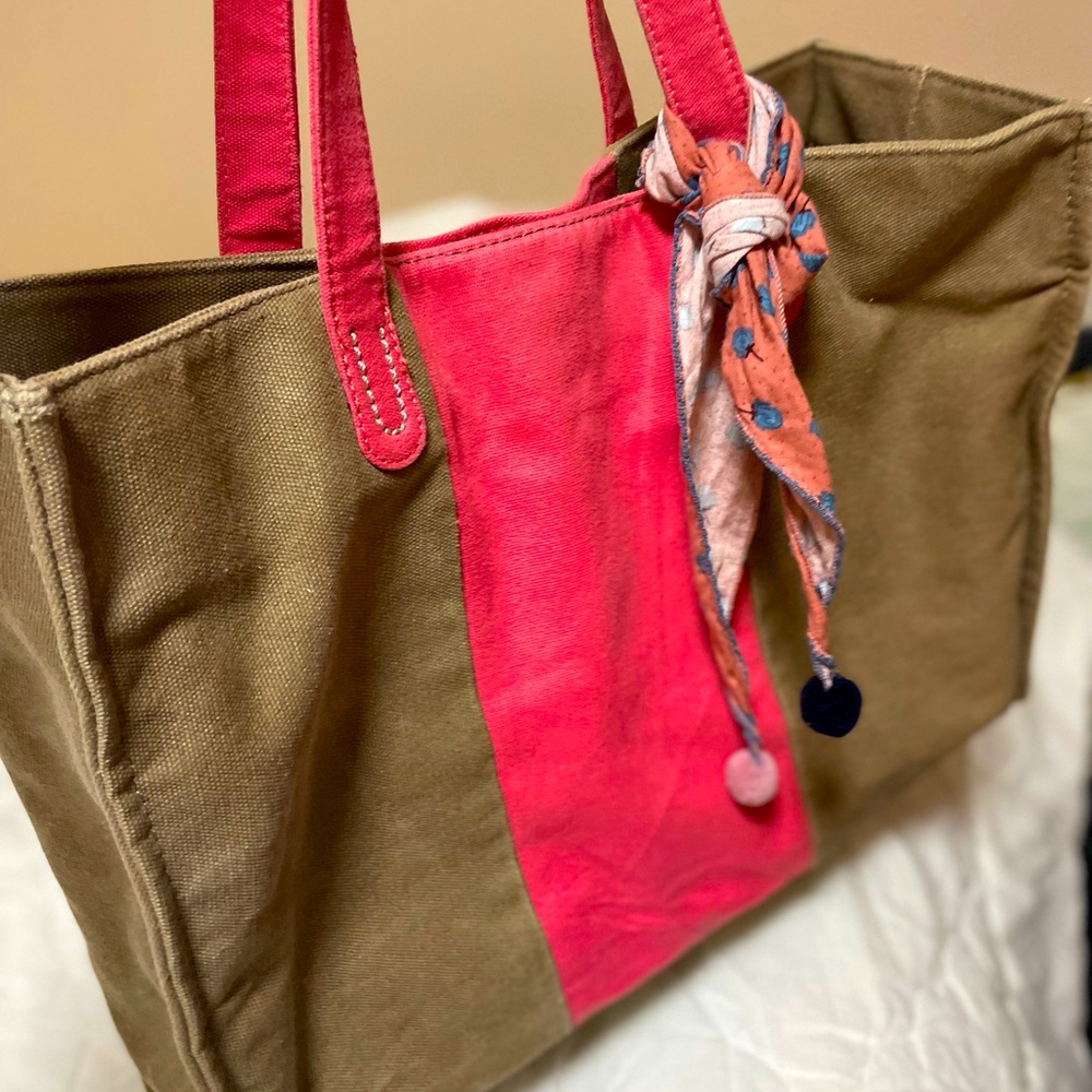 Canvas Fabric Big shoulder Bag